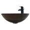 Novatto TY Glass Vessel Bathroom Sink Set, Oil Rubbed Bronze NSFC-168T136ORB - alternate 3